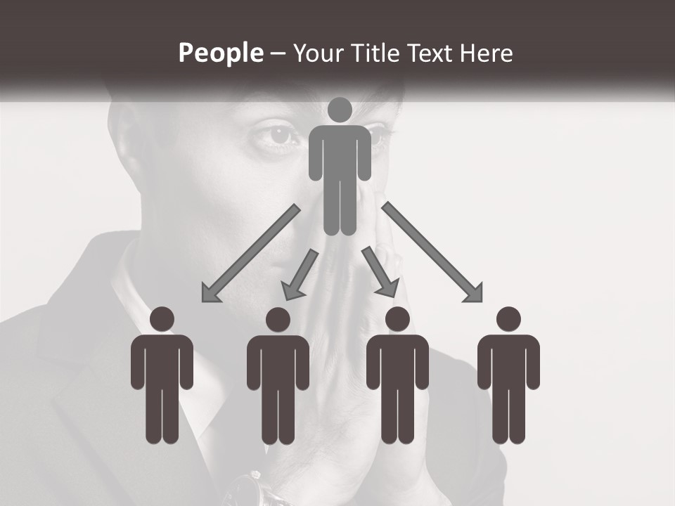 A Man Covering His Face With His Hands PowerPoint Template