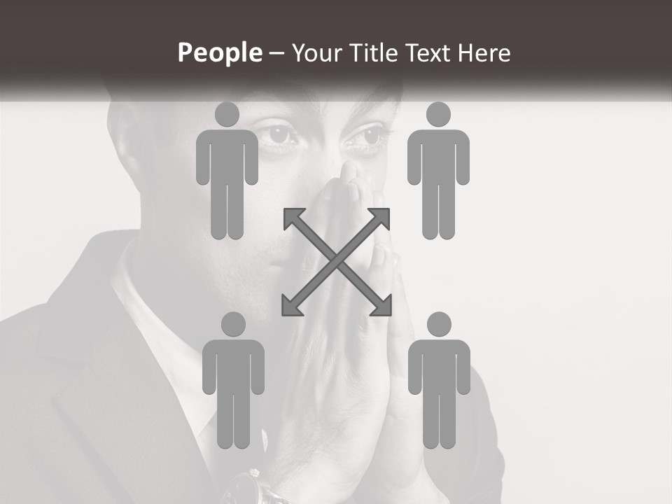 A Man Covering His Face With His Hands PowerPoint Template