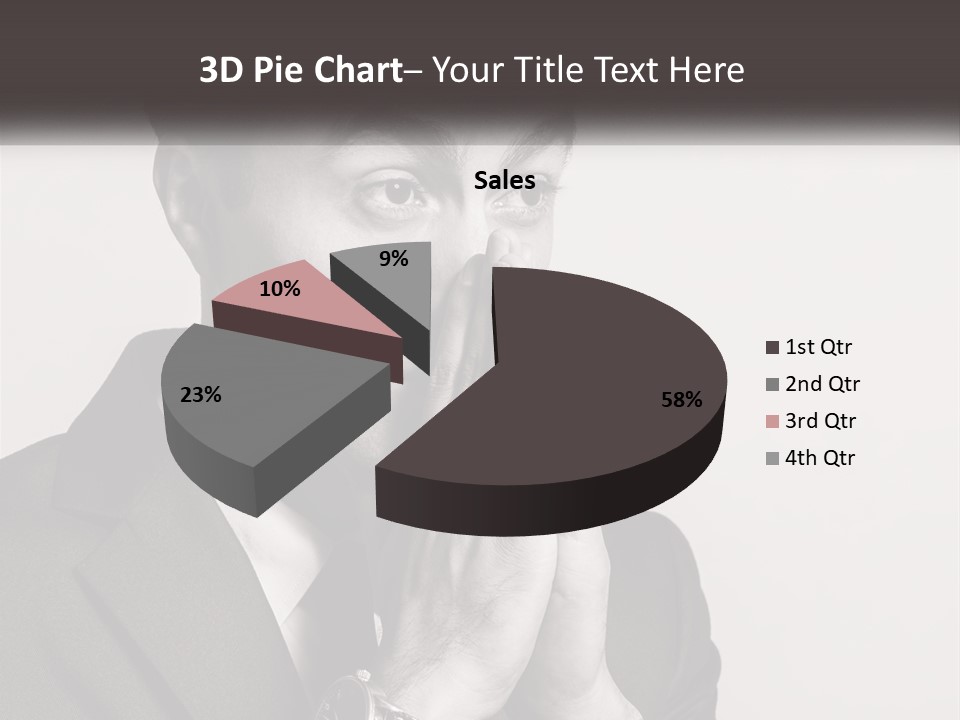 A Man Covering His Face With His Hands PowerPoint Template