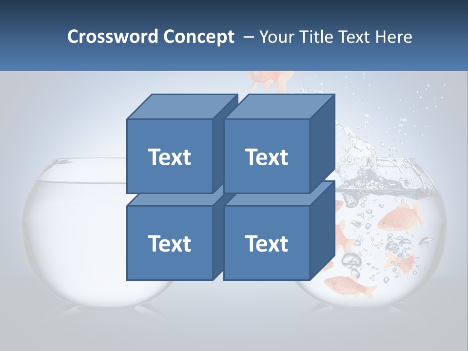 A Goldfish Jumping Out Of A Bowl Of Water PowerPoint Template