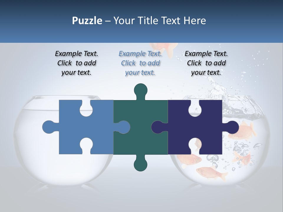 A Goldfish Jumping Out Of A Bowl Of Water PowerPoint Template