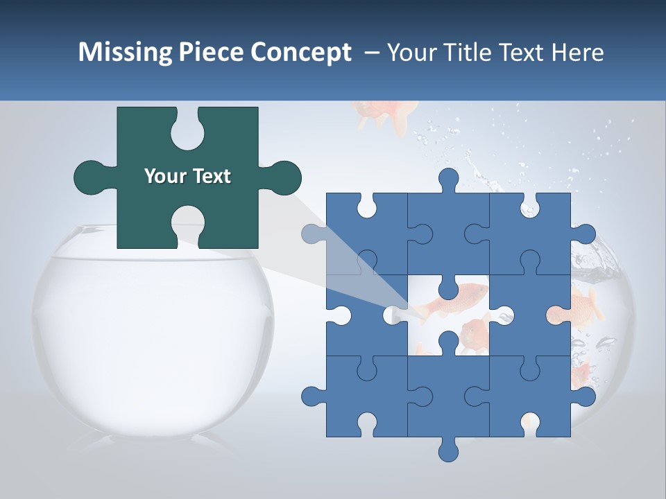 A Goldfish Jumping Out Of A Bowl Of Water PowerPoint Template