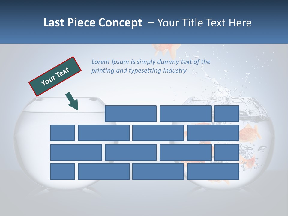 A Goldfish Jumping Out Of A Bowl Of Water PowerPoint Template