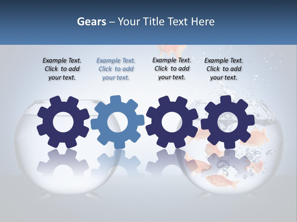 A Goldfish Jumping Out Of A Bowl Of Water PowerPoint Template