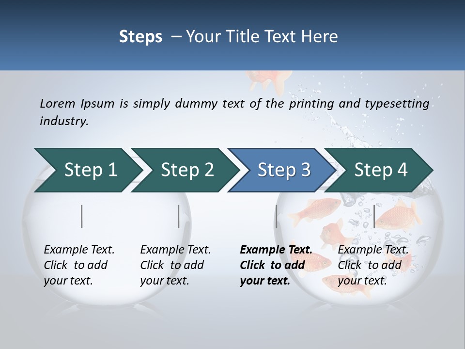 A Goldfish Jumping Out Of A Bowl Of Water PowerPoint Template