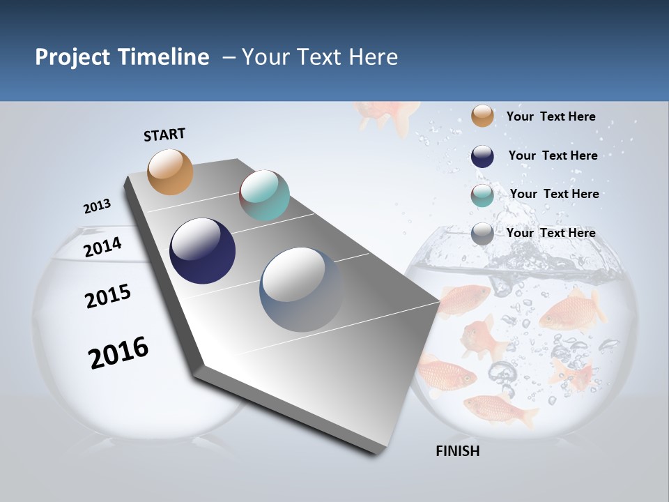 A Goldfish Jumping Out Of A Bowl Of Water PowerPoint Template