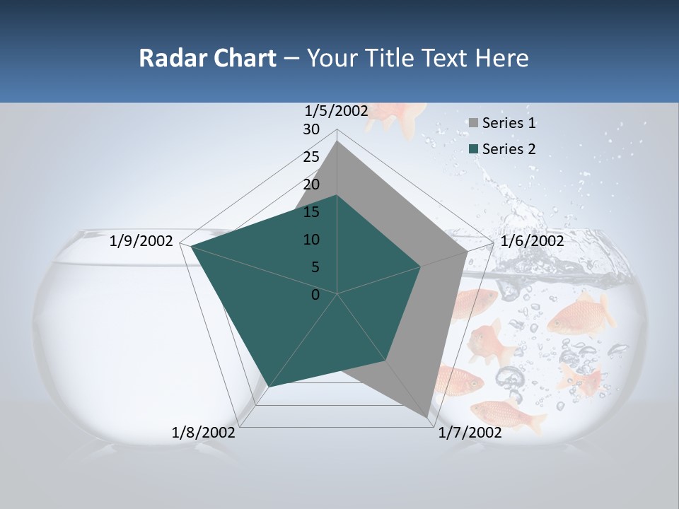 A Goldfish Jumping Out Of A Bowl Of Water PowerPoint Template