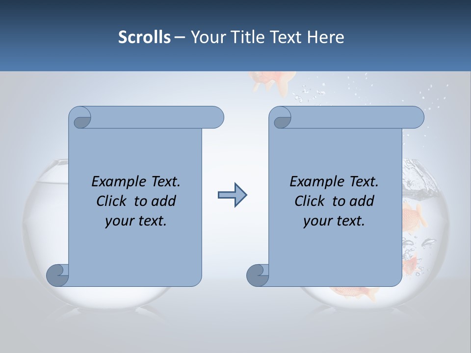 A Goldfish Jumping Out Of A Bowl Of Water PowerPoint Template