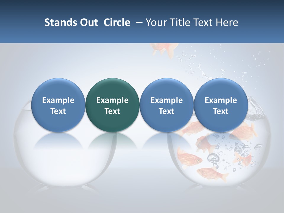 A Goldfish Jumping Out Of A Bowl Of Water PowerPoint Template