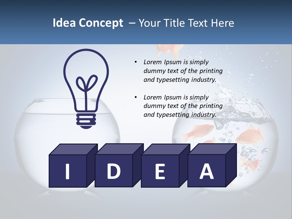 A Goldfish Jumping Out Of A Bowl Of Water PowerPoint Template