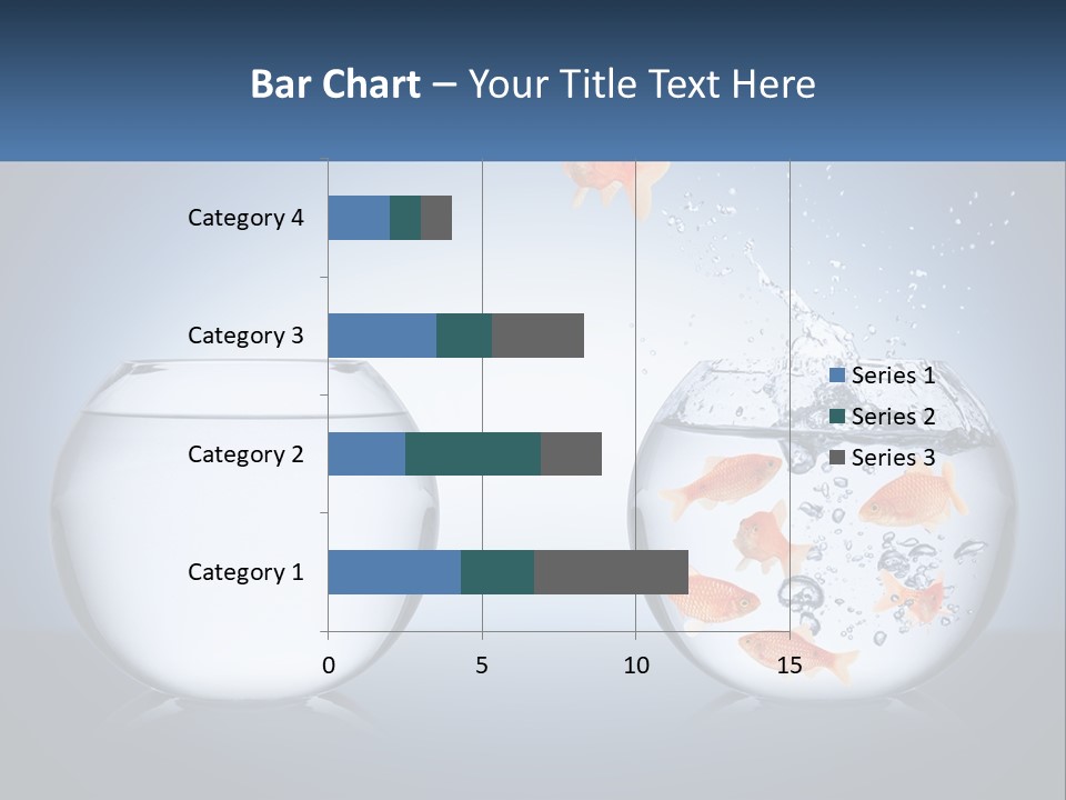 A Goldfish Jumping Out Of A Bowl Of Water PowerPoint Template