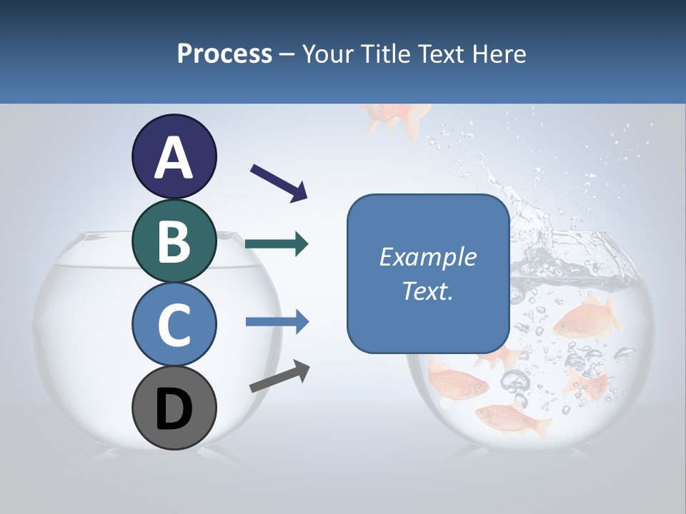 A Goldfish Jumping Out Of A Bowl Of Water PowerPoint Template