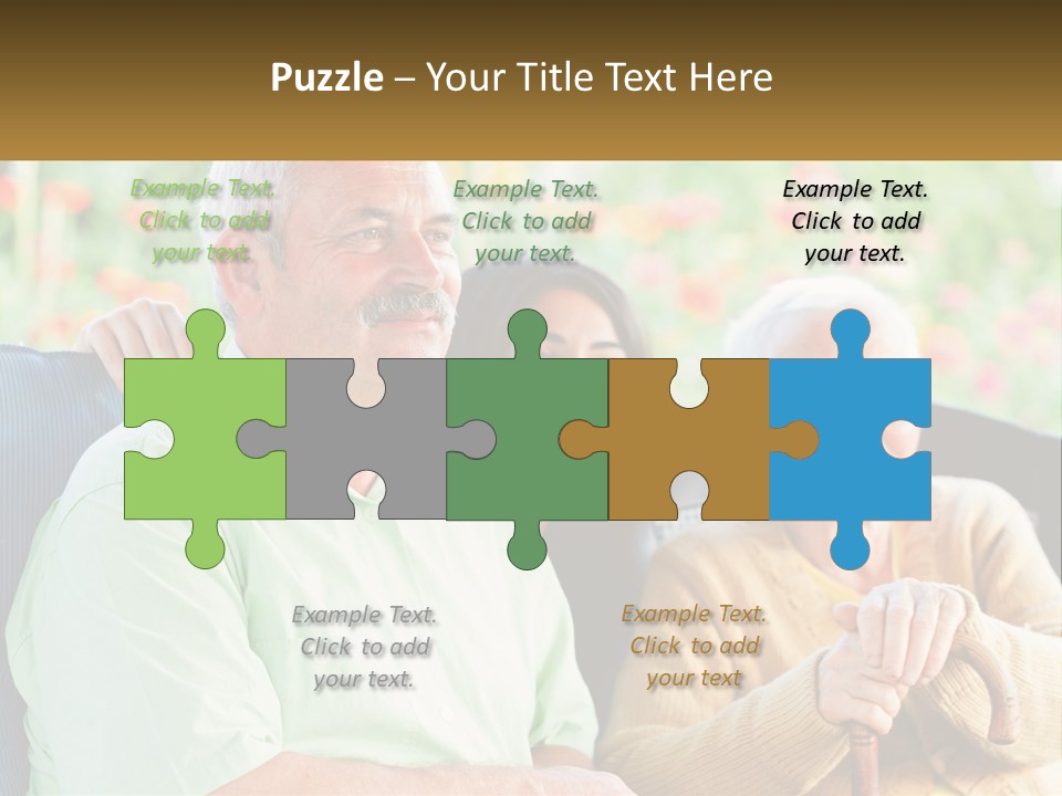 A Group Of People Sitting Next To Each Other PowerPoint Template