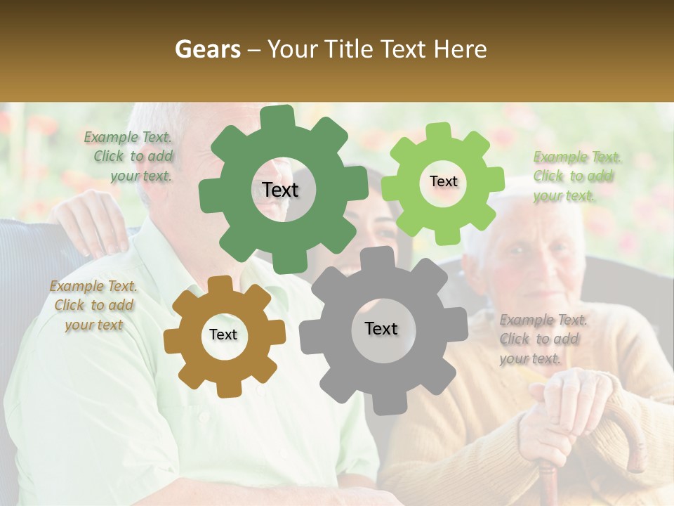 A Group Of People Sitting Next To Each Other PowerPoint Template