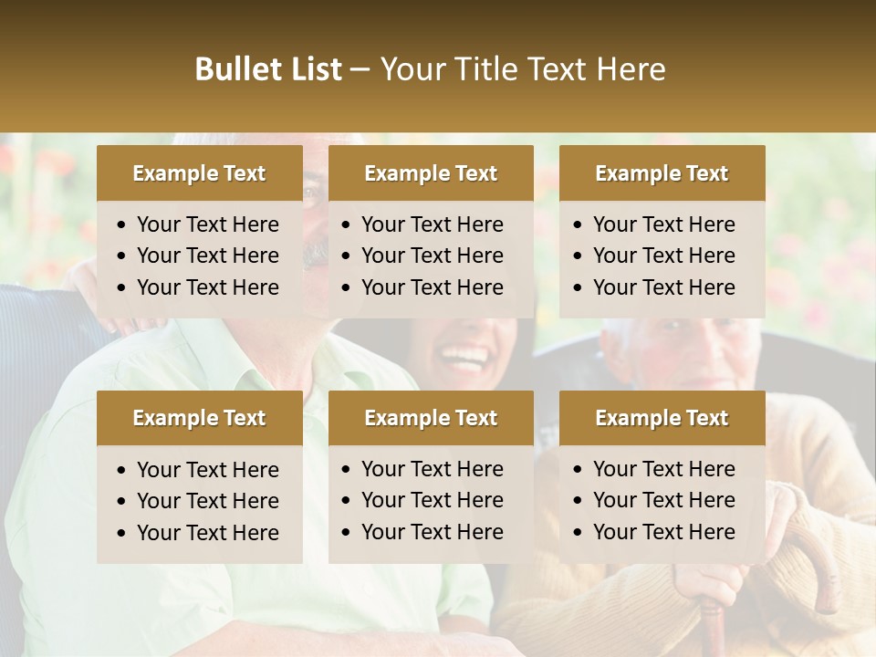 A Group Of People Sitting Next To Each Other PowerPoint Template