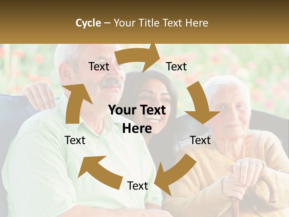 A Group Of People Sitting Next To Each Other PowerPoint Template