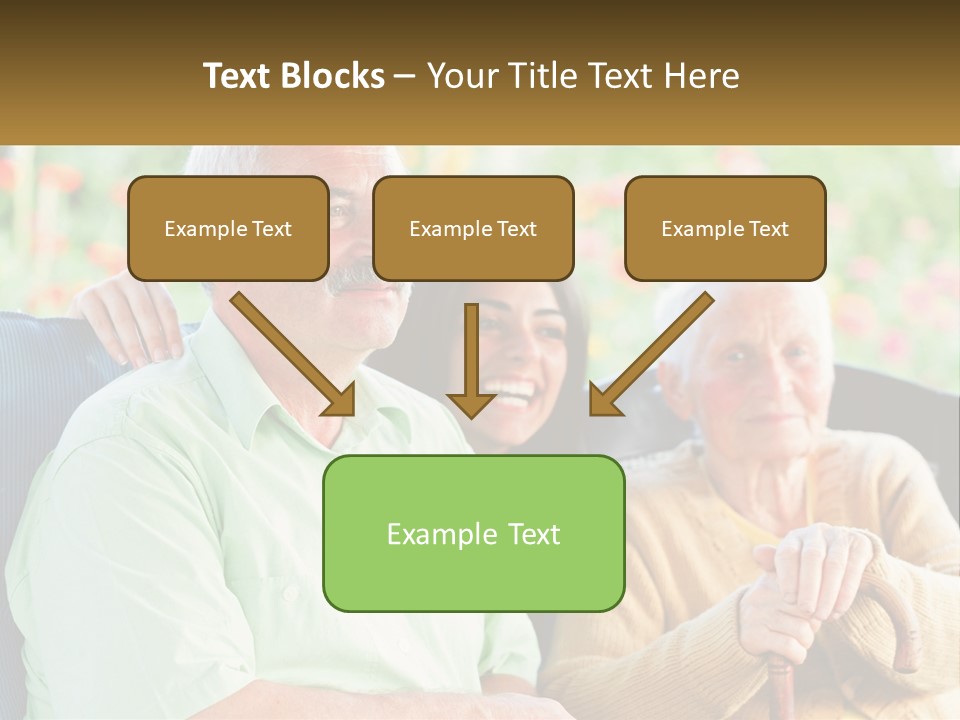 A Group Of People Sitting Next To Each Other PowerPoint Template