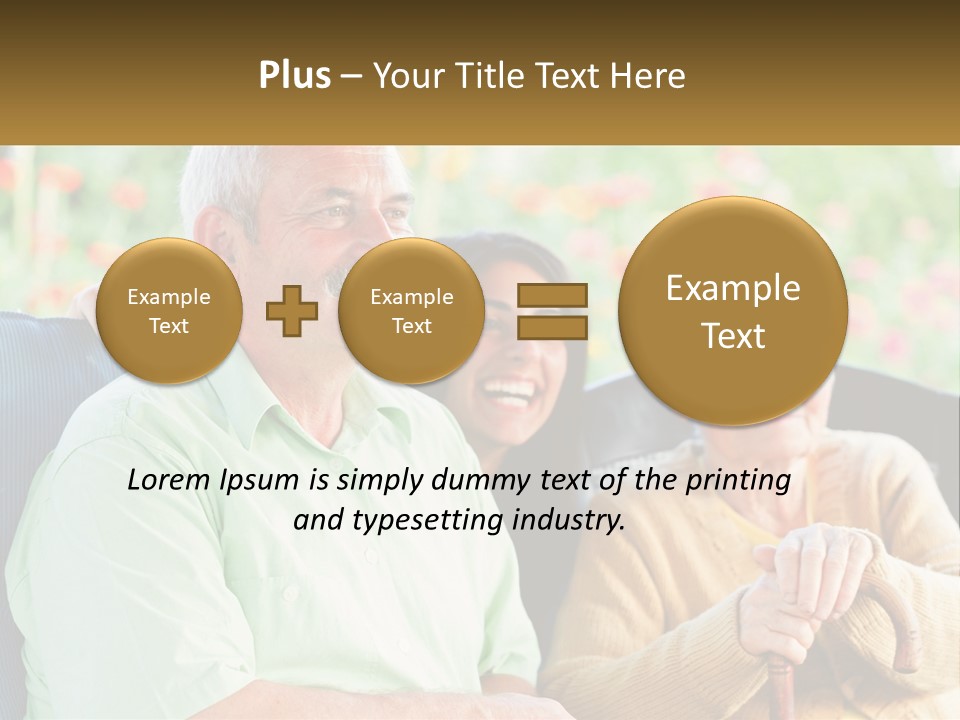 A Group Of People Sitting Next To Each Other PowerPoint Template