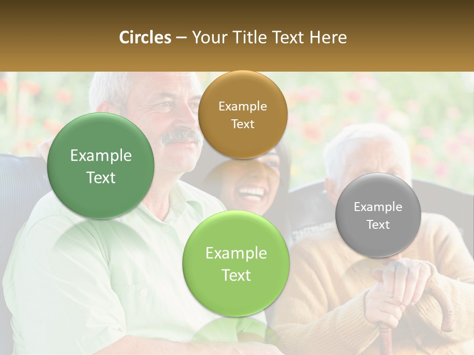 A Group Of People Sitting Next To Each Other PowerPoint Template