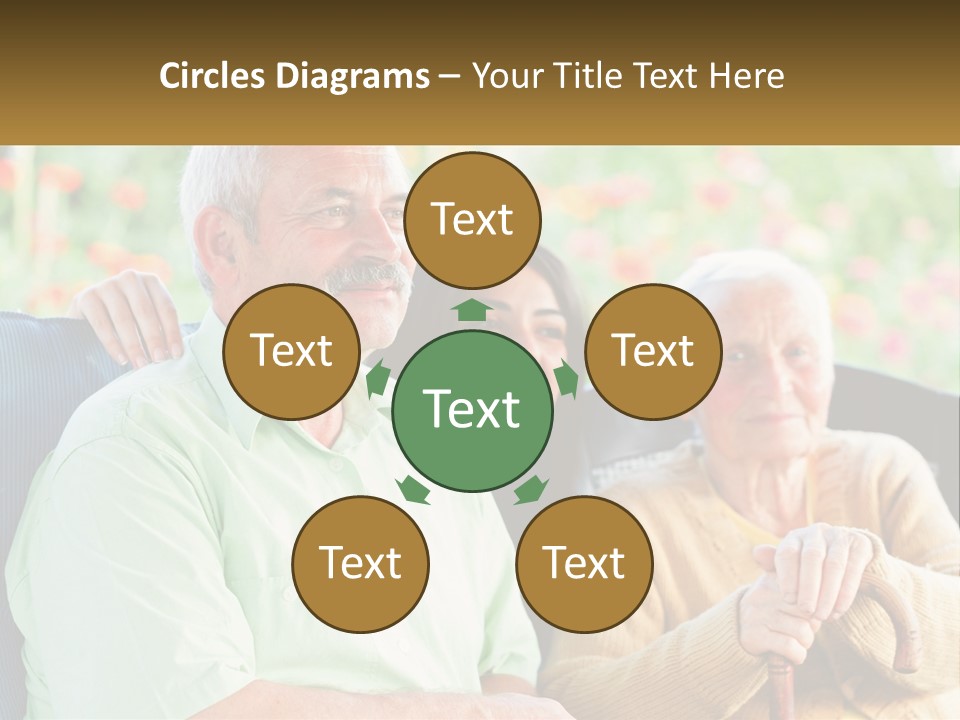 A Group Of People Sitting Next To Each Other PowerPoint Template