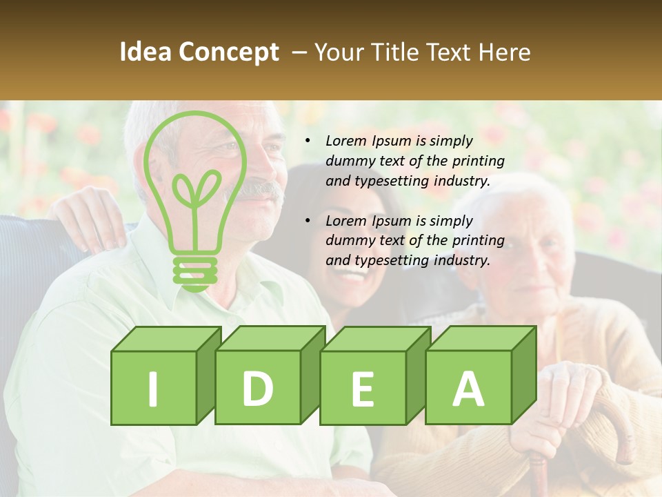 A Group Of People Sitting Next To Each Other PowerPoint Template