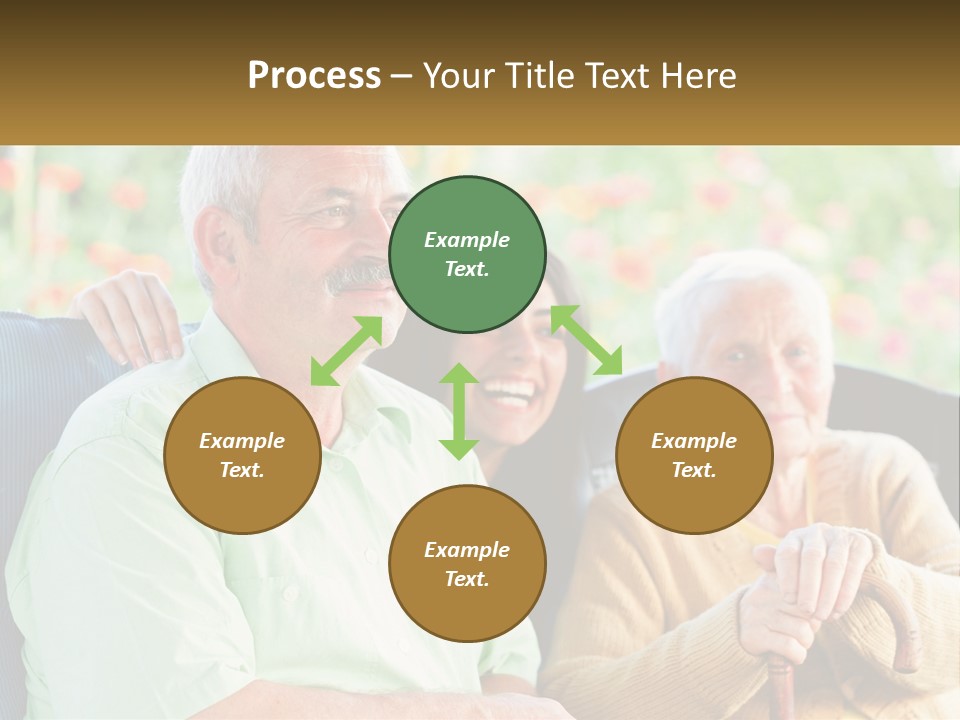 A Group Of People Sitting Next To Each Other PowerPoint Template
