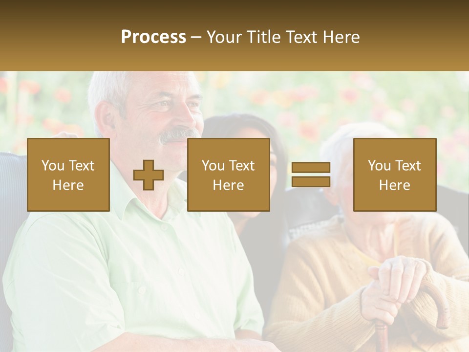 A Group Of People Sitting Next To Each Other PowerPoint Template