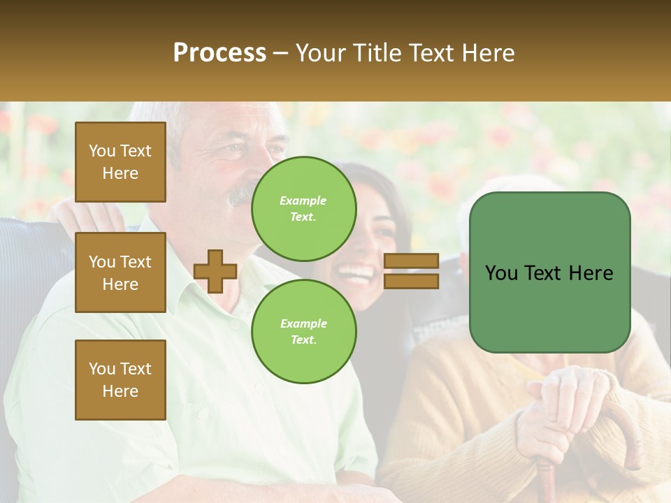 A Group Of People Sitting Next To Each Other PowerPoint Template