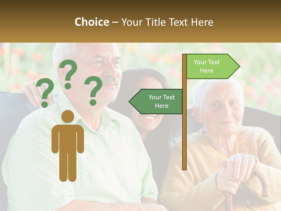 A Group Of People Sitting Next To Each Other PowerPoint Template