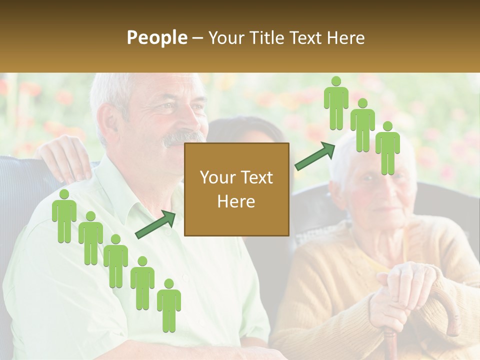 A Group Of People Sitting Next To Each Other PowerPoint Template