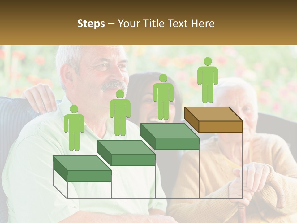 A Group Of People Sitting Next To Each Other PowerPoint Template