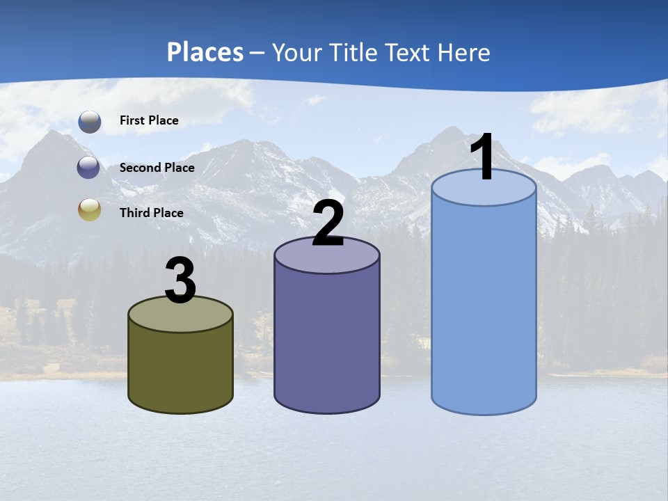 A Lake Surrounded By Trees And Mountains In The Background PowerPoint Template