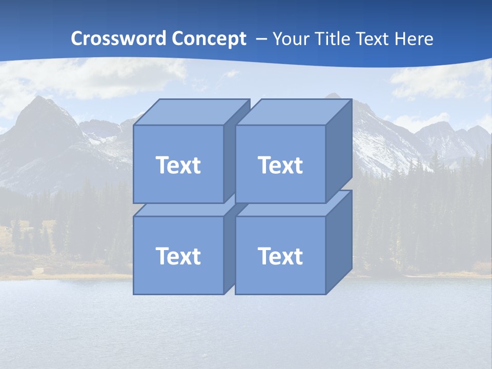 A Lake Surrounded By Trees And Mountains In The Background PowerPoint Template