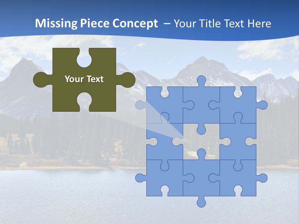 A Lake Surrounded By Trees And Mountains In The Background PowerPoint Template