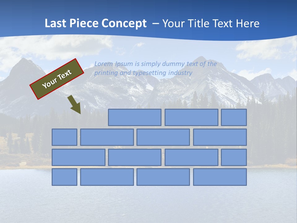 A Lake Surrounded By Trees And Mountains In The Background PowerPoint Template