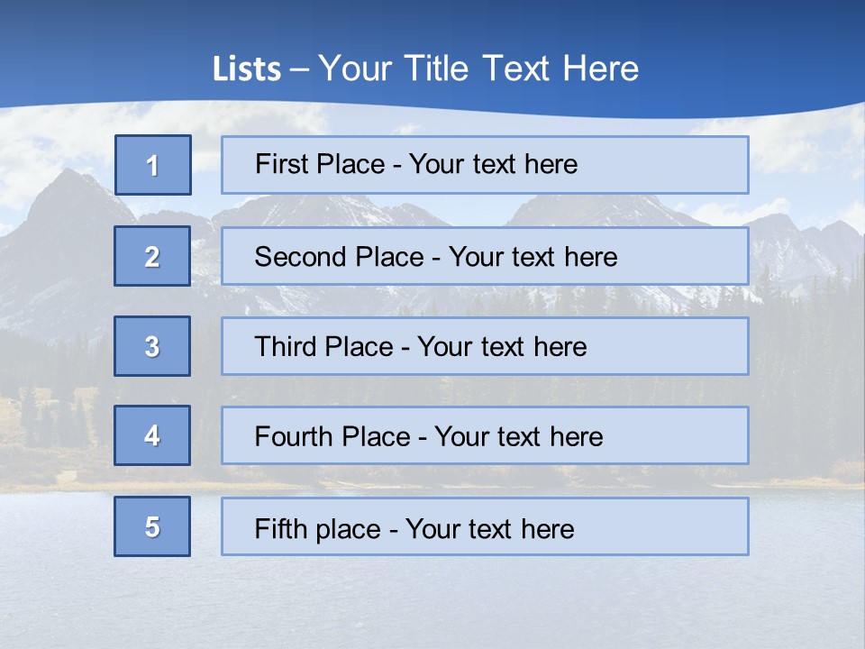 A Lake Surrounded By Trees And Mountains In The Background PowerPoint Template