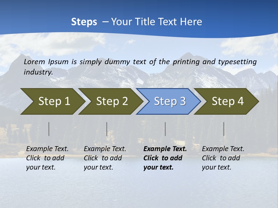 A Lake Surrounded By Trees And Mountains In The Background PowerPoint Template