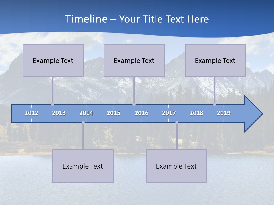 A Lake Surrounded By Trees And Mountains In The Background PowerPoint Template