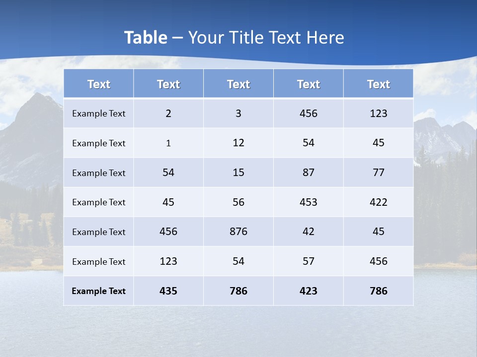 A Lake Surrounded By Trees And Mountains In The Background PowerPoint Template