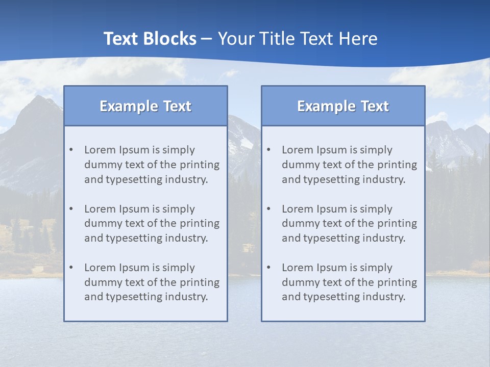 A Lake Surrounded By Trees And Mountains In The Background PowerPoint Template
