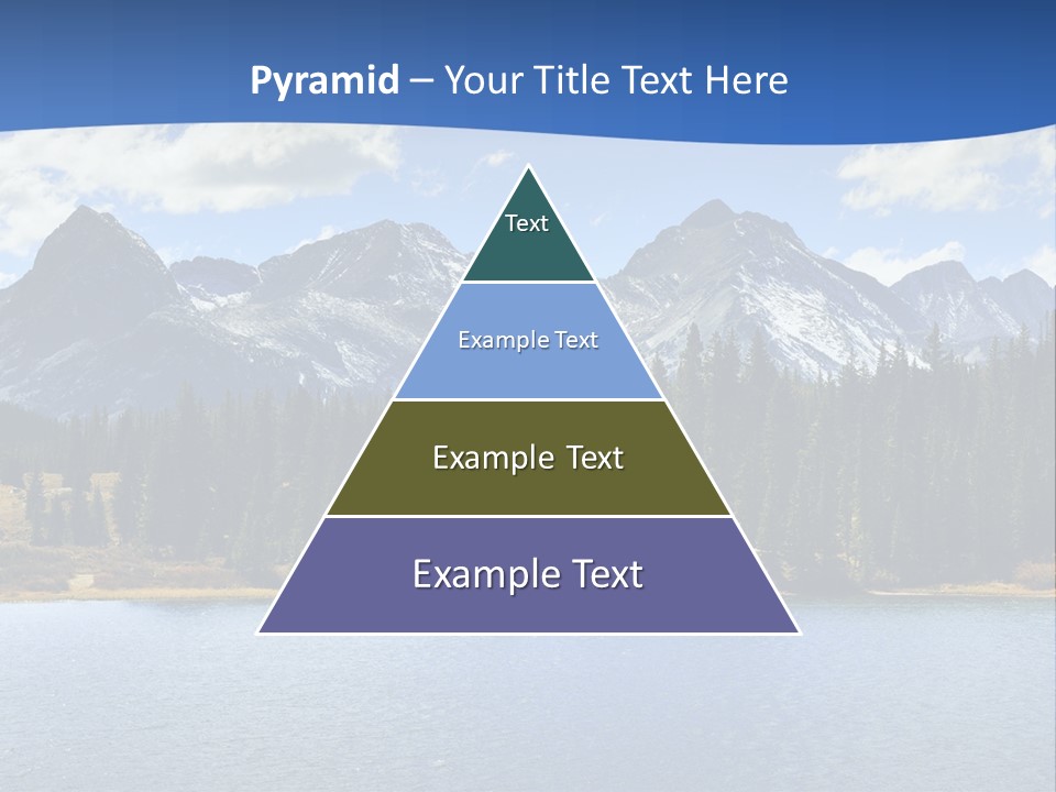 A Lake Surrounded By Trees And Mountains In The Background PowerPoint Template