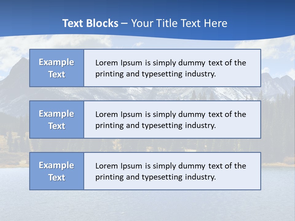 A Lake Surrounded By Trees And Mountains In The Background PowerPoint Template