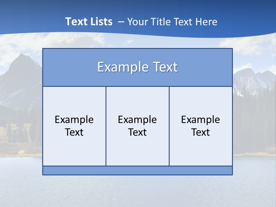 A Lake Surrounded By Trees And Mountains In The Background PowerPoint Template