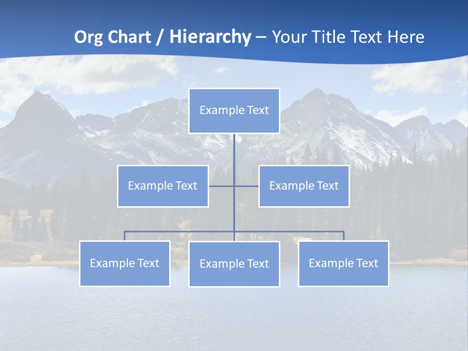 A Lake Surrounded By Trees And Mountains In The Background PowerPoint Template