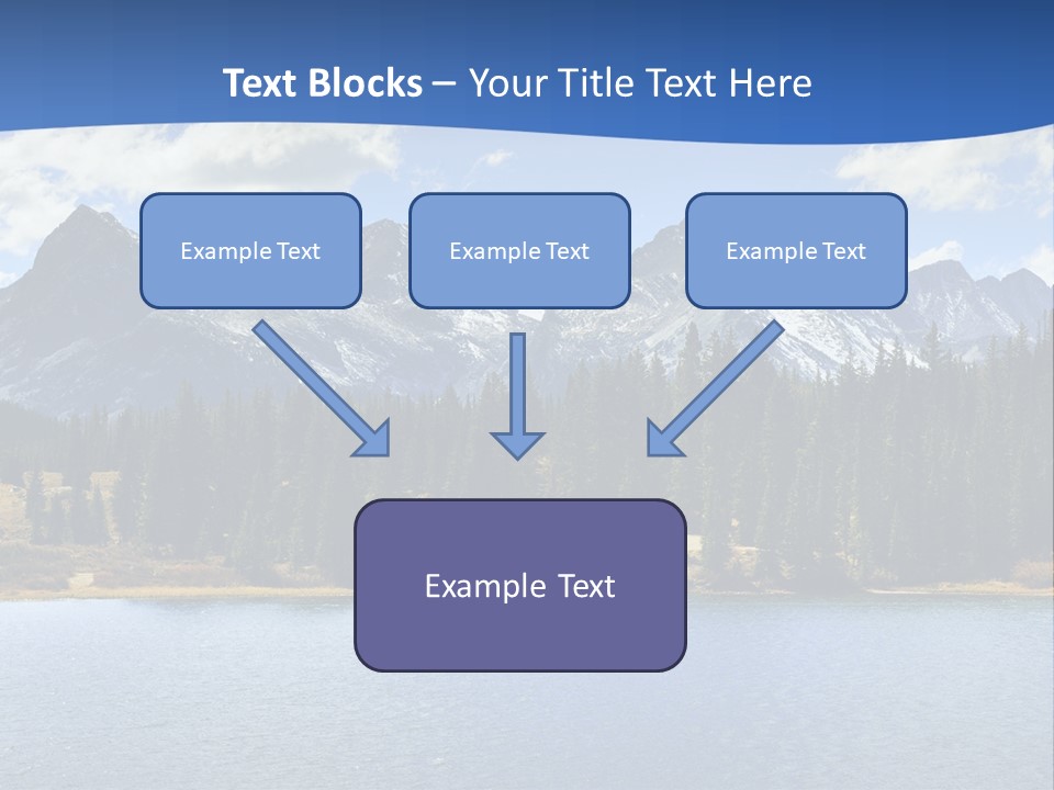A Lake Surrounded By Trees And Mountains In The Background PowerPoint Template