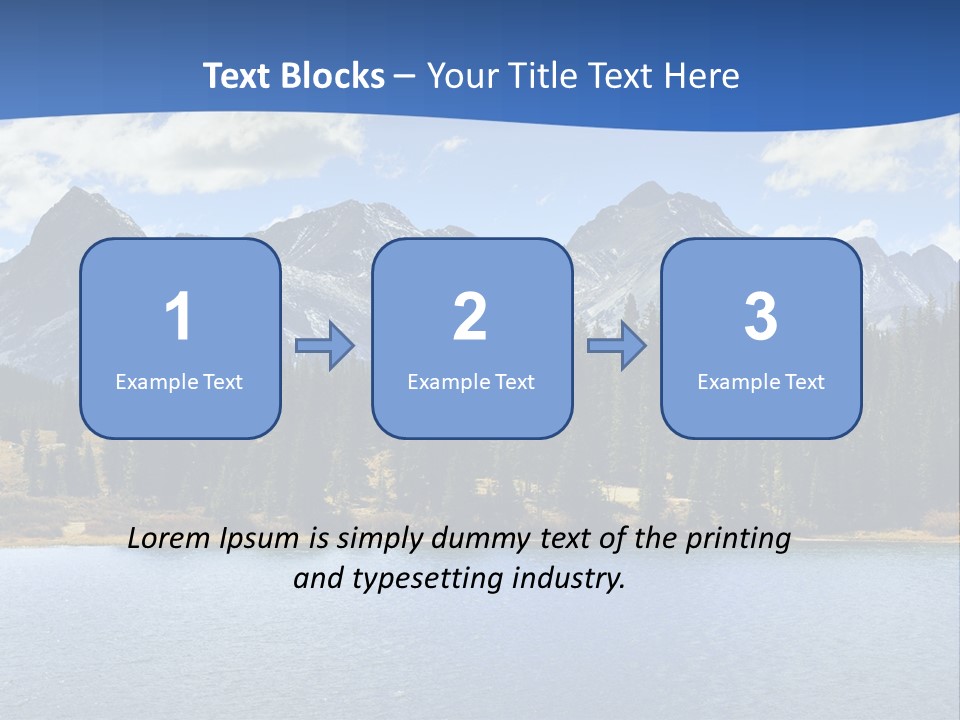 A Lake Surrounded By Trees And Mountains In The Background PowerPoint Template
