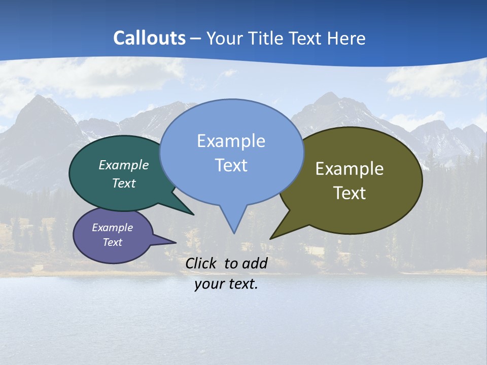 A Lake Surrounded By Trees And Mountains In The Background PowerPoint Template