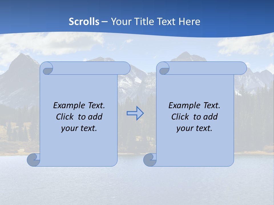 A Lake Surrounded By Trees And Mountains In The Background PowerPoint Template