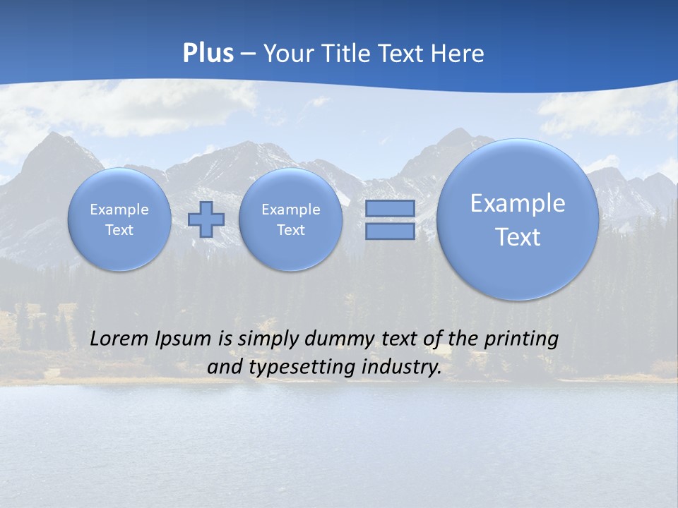 A Lake Surrounded By Trees And Mountains In The Background PowerPoint Template