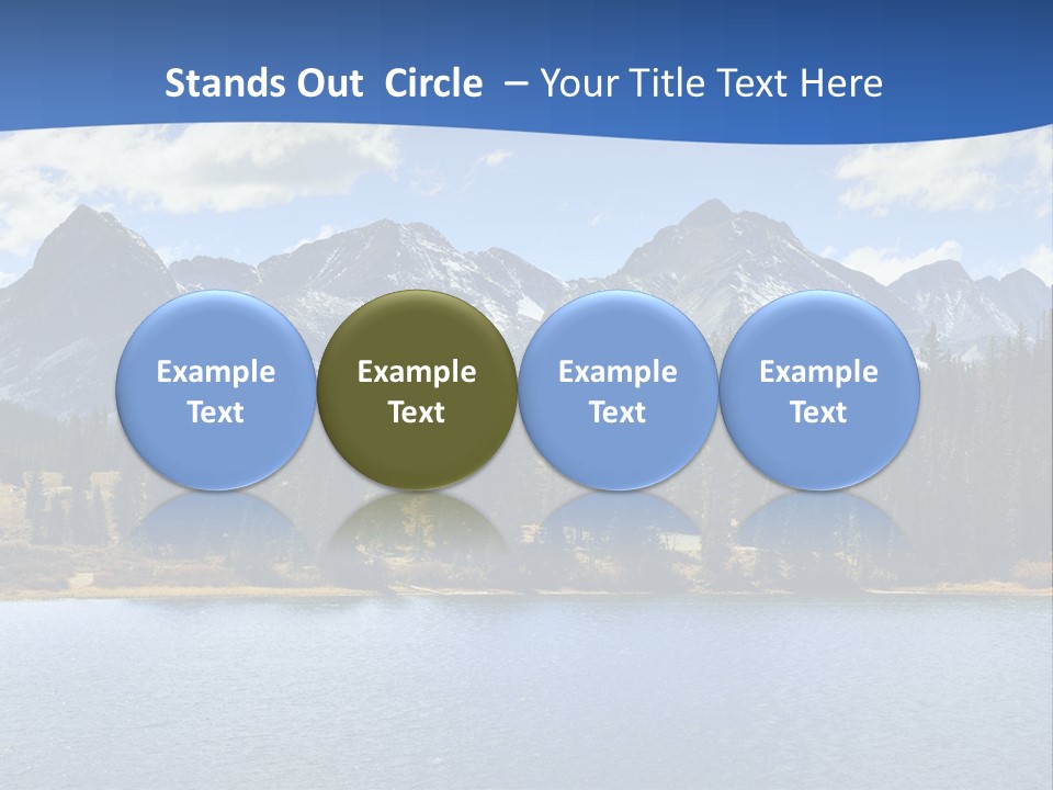 A Lake Surrounded By Trees And Mountains In The Background PowerPoint Template